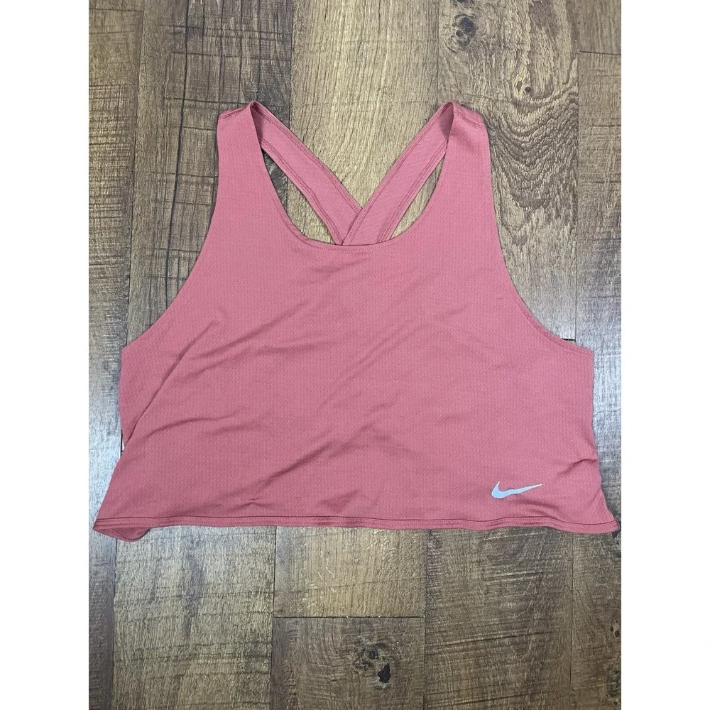 Nike Pro Dri-Fit Training Dry Elastika Tank Women's Size XL Pink/Dark Pink